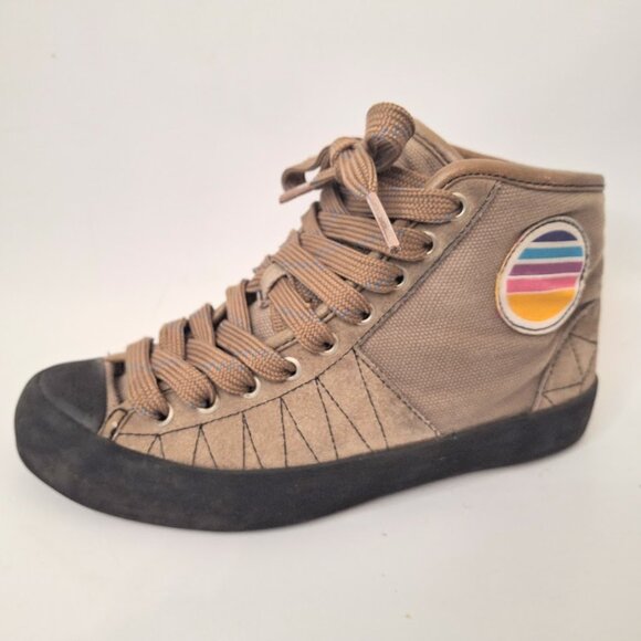 FRONTEER Super Gratton High-Top Brown Suede Sneaker Size 3.5 Youth/ Size 5 Women - Picture 3 of 12